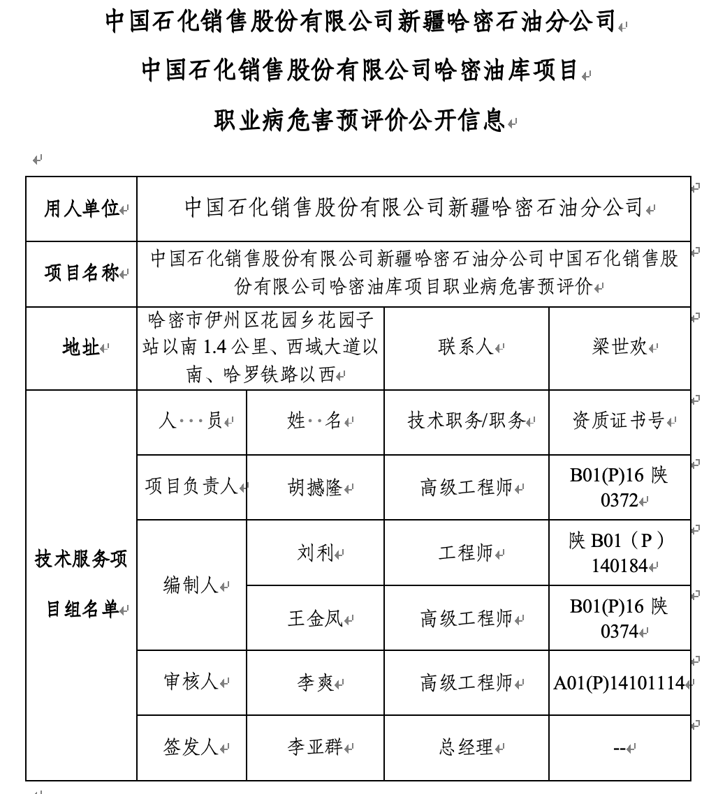 中石化哈密油库预评价信息公开.png