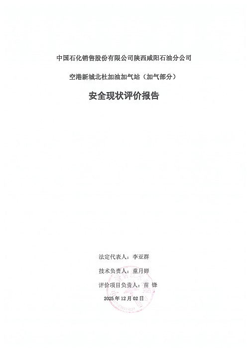 中国石化销售股份有限公司陕西咸阳石油分公司空港新城北杜加油加气站（加气部分）安全现状评价报告（印章）_03.jpg